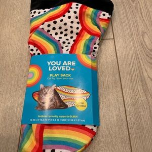 Cat Toy Play Sak w/ Crinkle.  “You Are Loved”.